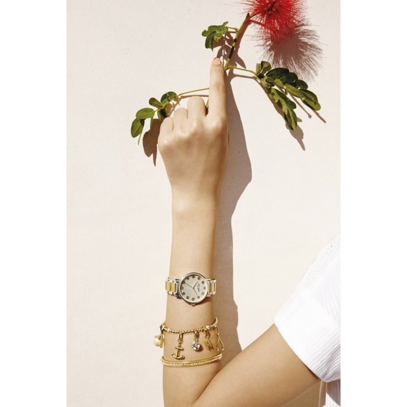 KATE SPADE • Gold How Charming Beaded Bracelet - Picture 3 of 6